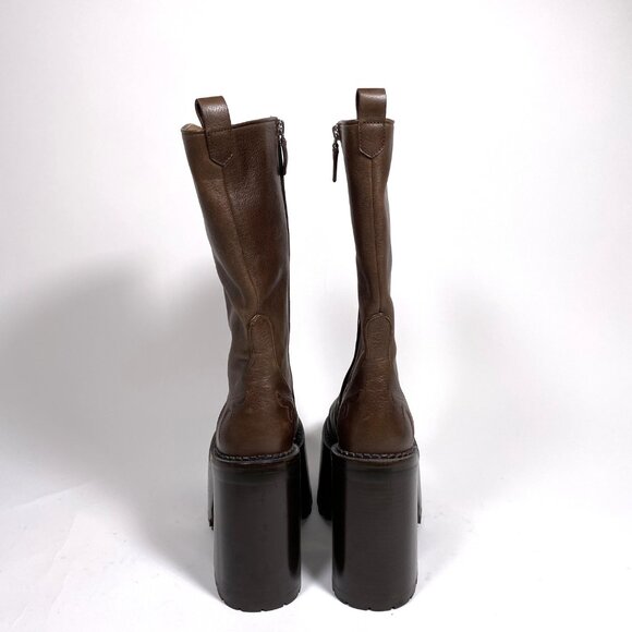 HEAVEN by MARC JACOBS Brown Leather 'Margaret' Platform Boots   *AS IS* - Picture 6 of 15